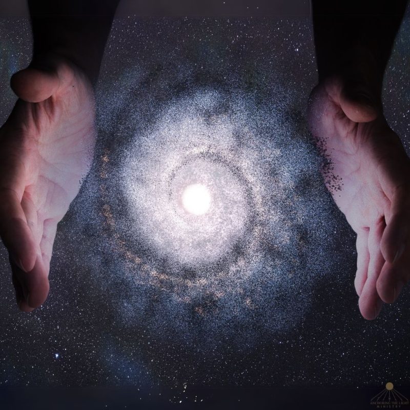 Tracing the Stars—The Story Unfolds Hands holding a glowing, swirling universe in the night sky