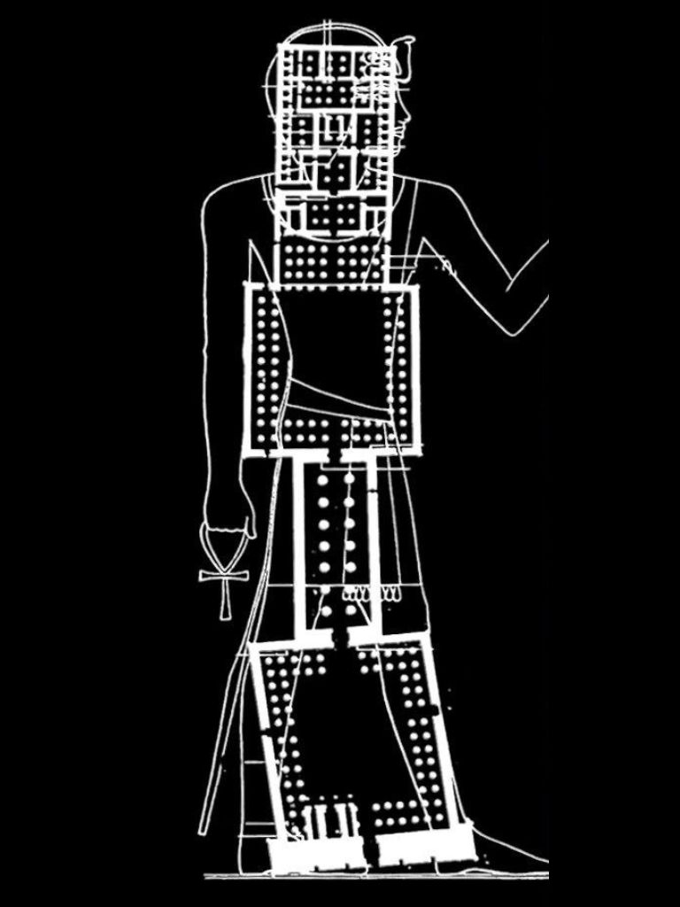 Luxor – Temple of Man Aerial or front view of Luxor Temple showing its human-like layout
