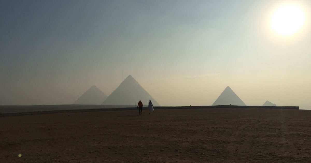 A Soul Connection Across Lifetimes Sun rise on the Giza plateau, Egypt