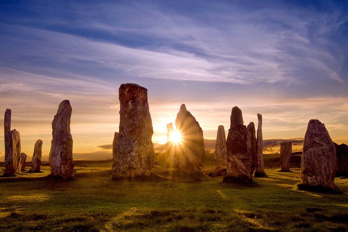 Sacred Stone Whispers Callanish standing stones in Scotland, ancient stone circle where the author experienced a profound connection with Mother Earth.