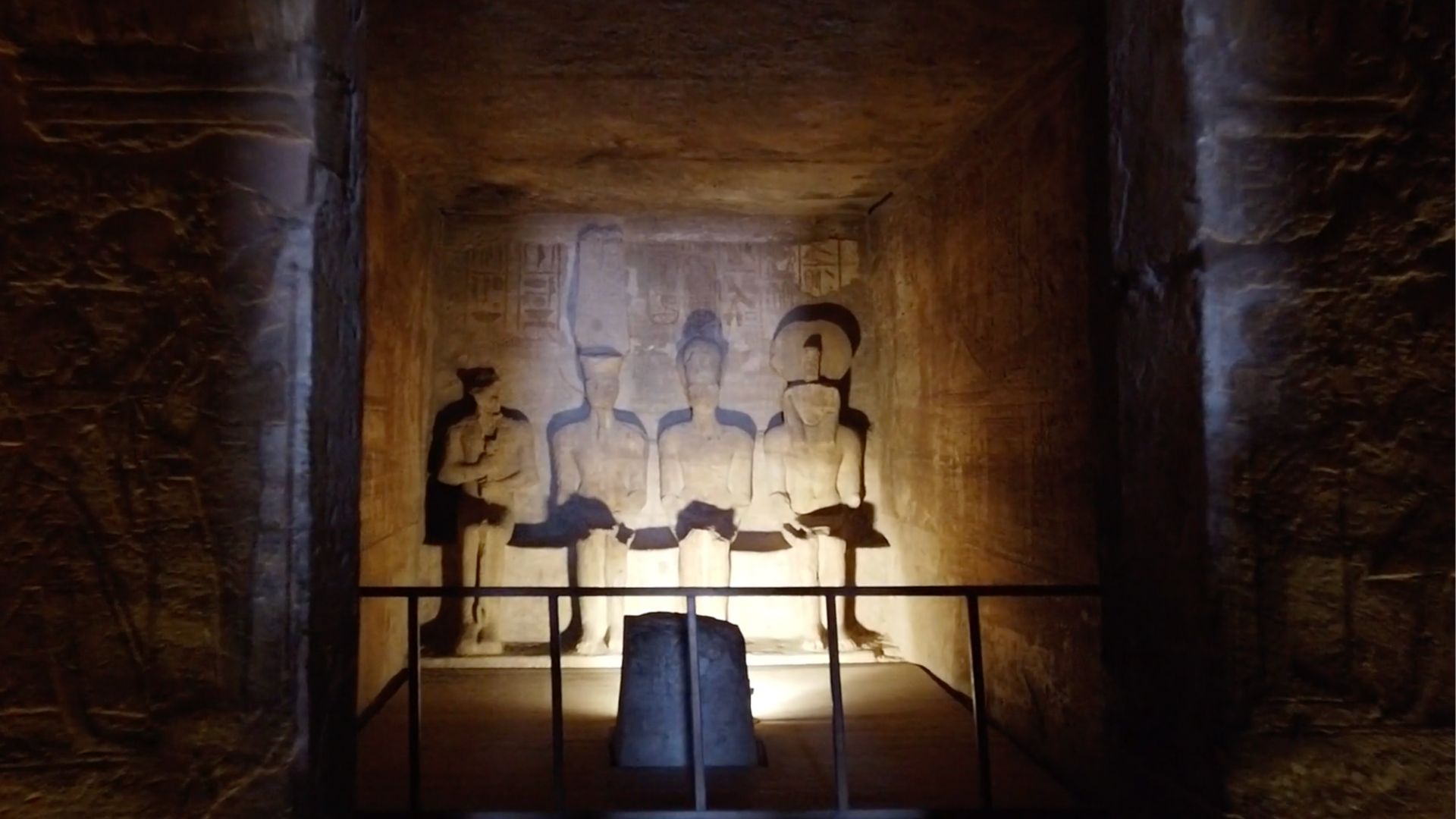 Inner Sanctuary of Abu Simbel Abu Simbel and the sacred union expressed in the inner chamber with sunlit statues