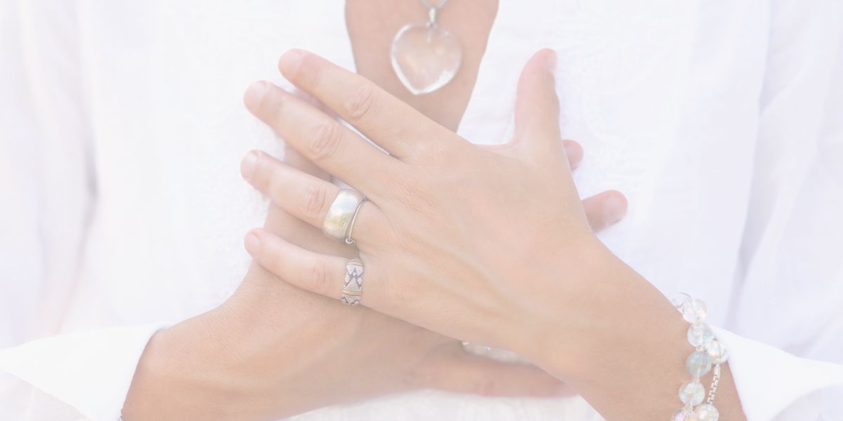 Hands over heart during BreathWorks with Dehyana online session